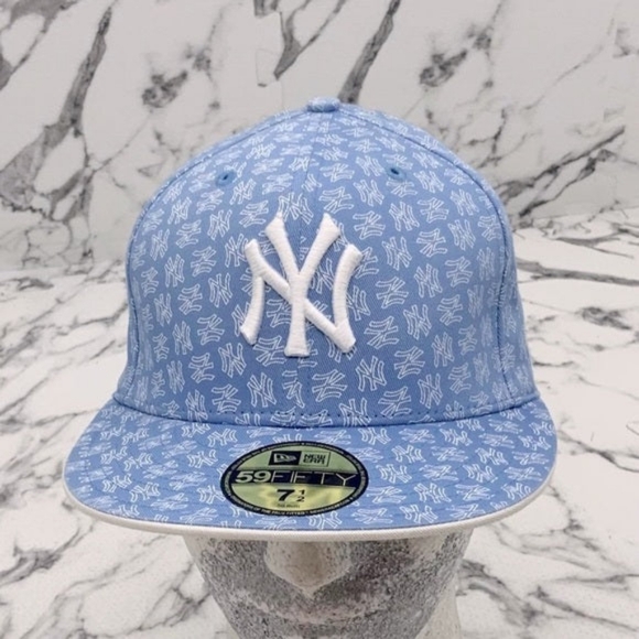 Men's New Era Cap Sky Blue | White 59FIFTY NY Yankees Limited Edition NWT - Picture 4 of 4